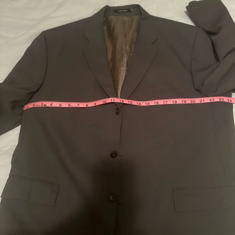 Calvin‎ Klein Mens 48L 100% Wool Blazer Tan Suit Jacket.